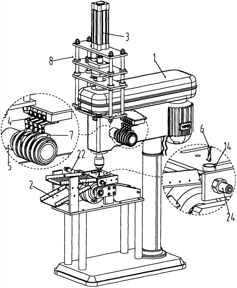 Full-automatic drilling automatic machine