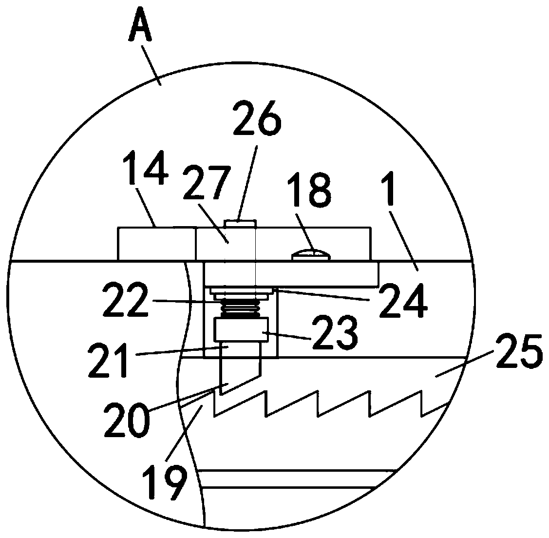 Direct-pressing mode locking device for mechanical equipment