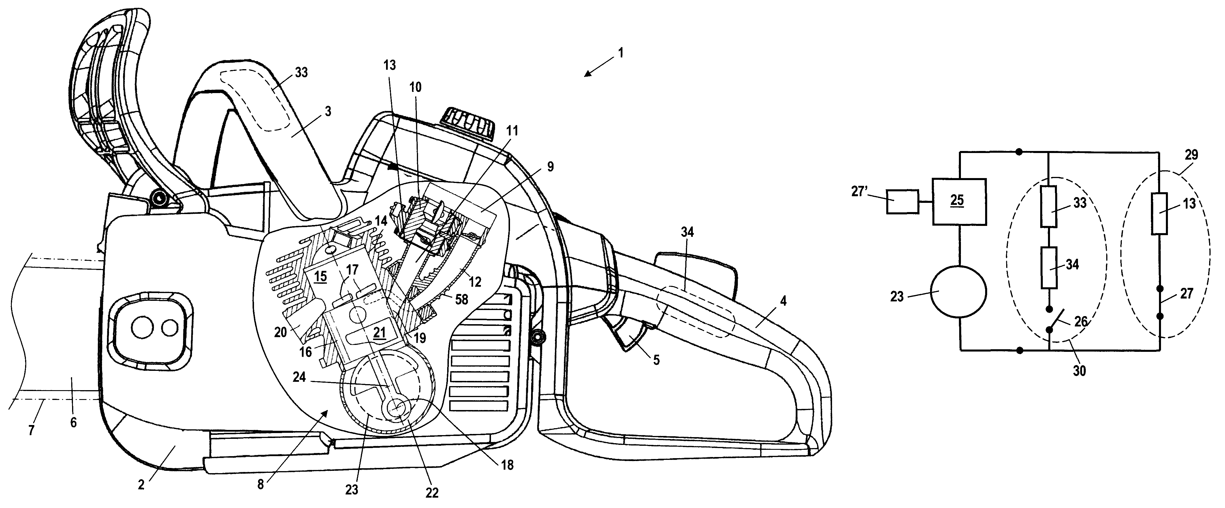 Hand-held power tool and method for operating a heating device of a hand-held power tool