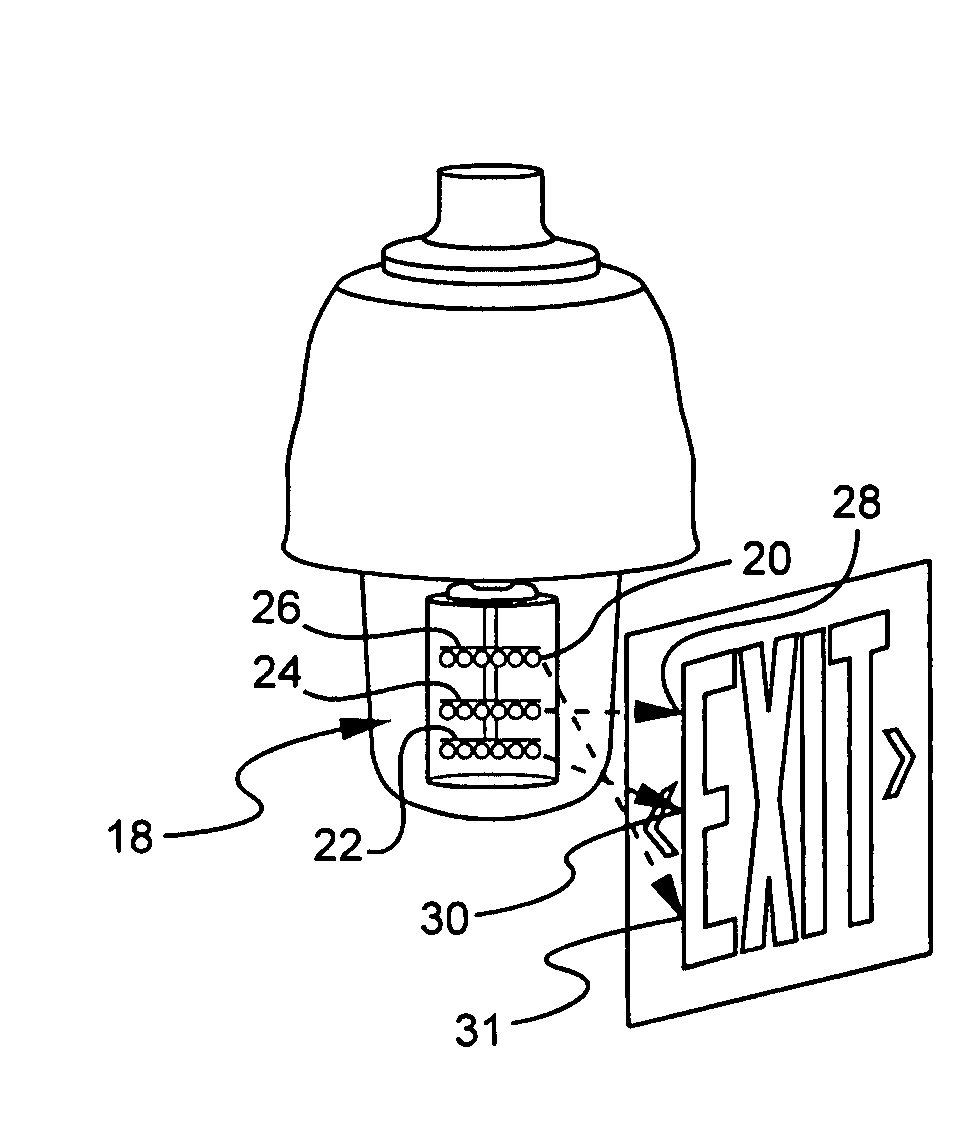 Lamp assembly adapted to illuminate a backlit sign