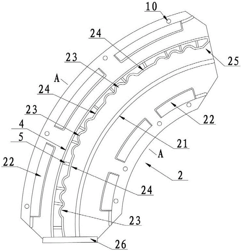 A segment positioning adjustment device