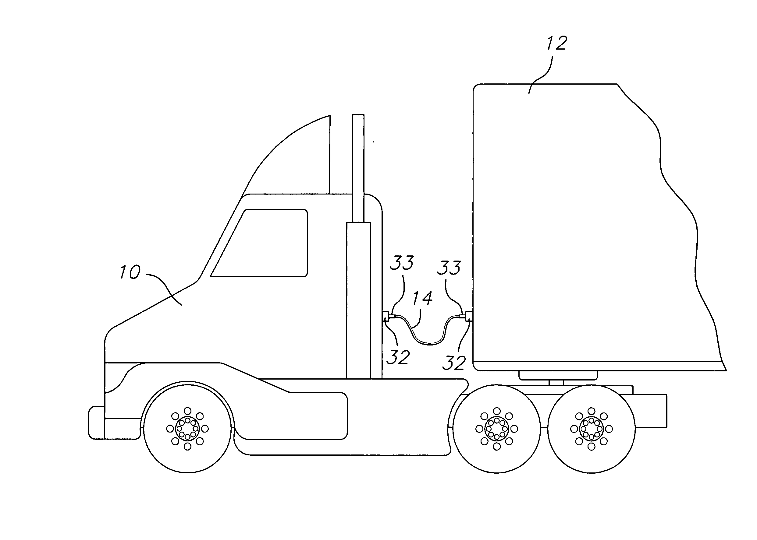 Simplified truck tractor socket wiring