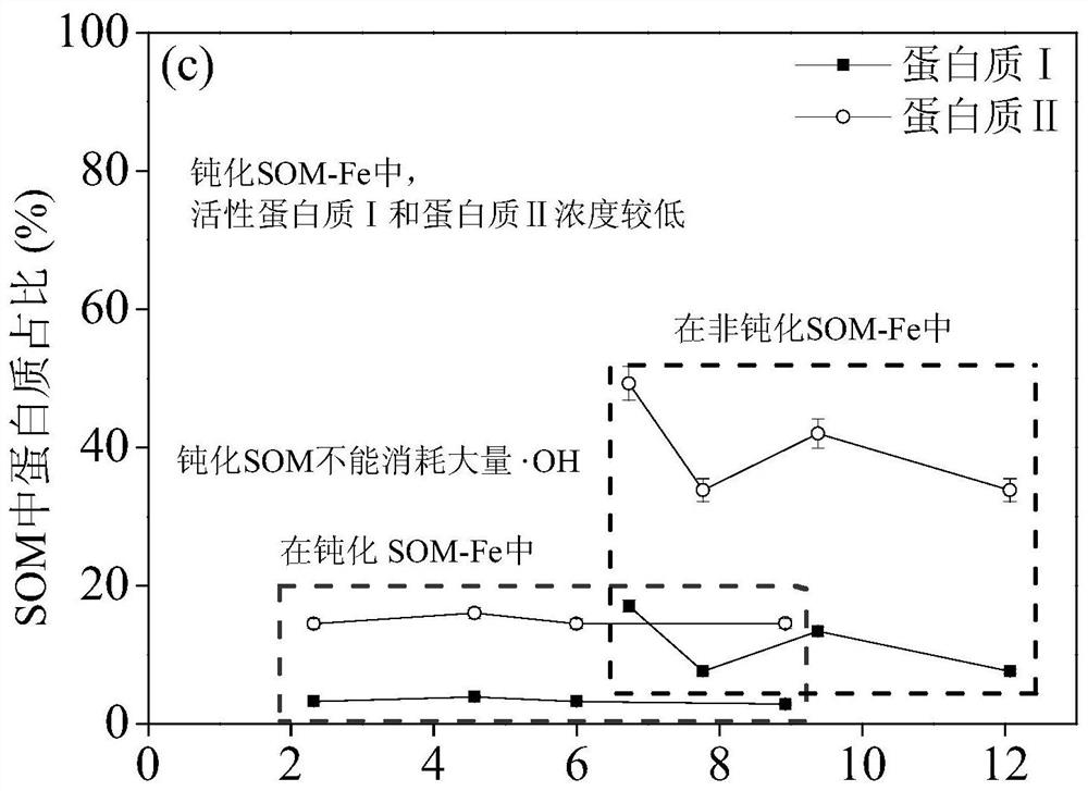 Method for iron regulation and passivation of crude oil in som directional oxidation soil and passivation soil