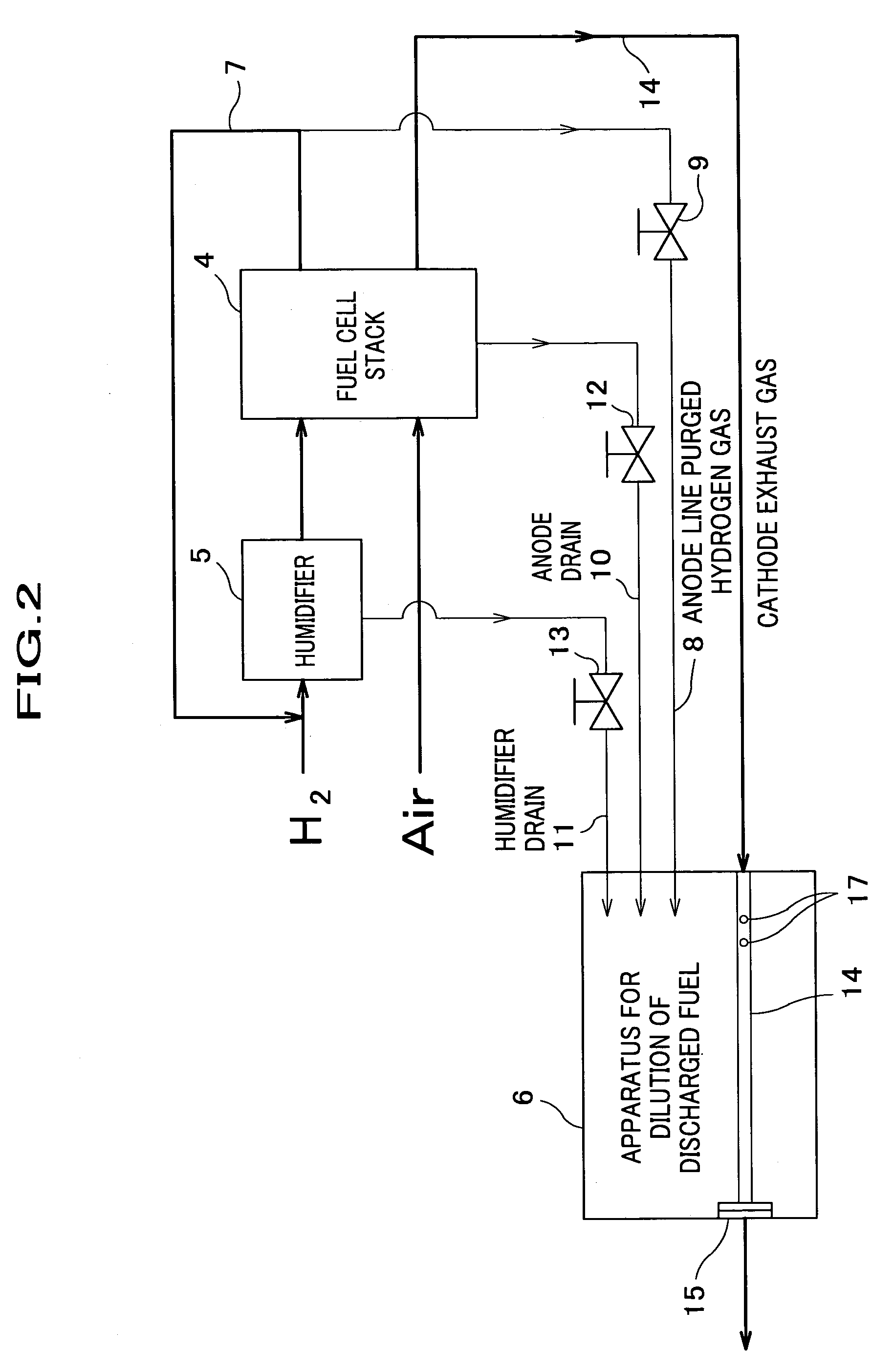Apparatus for dilution of discharged fuel