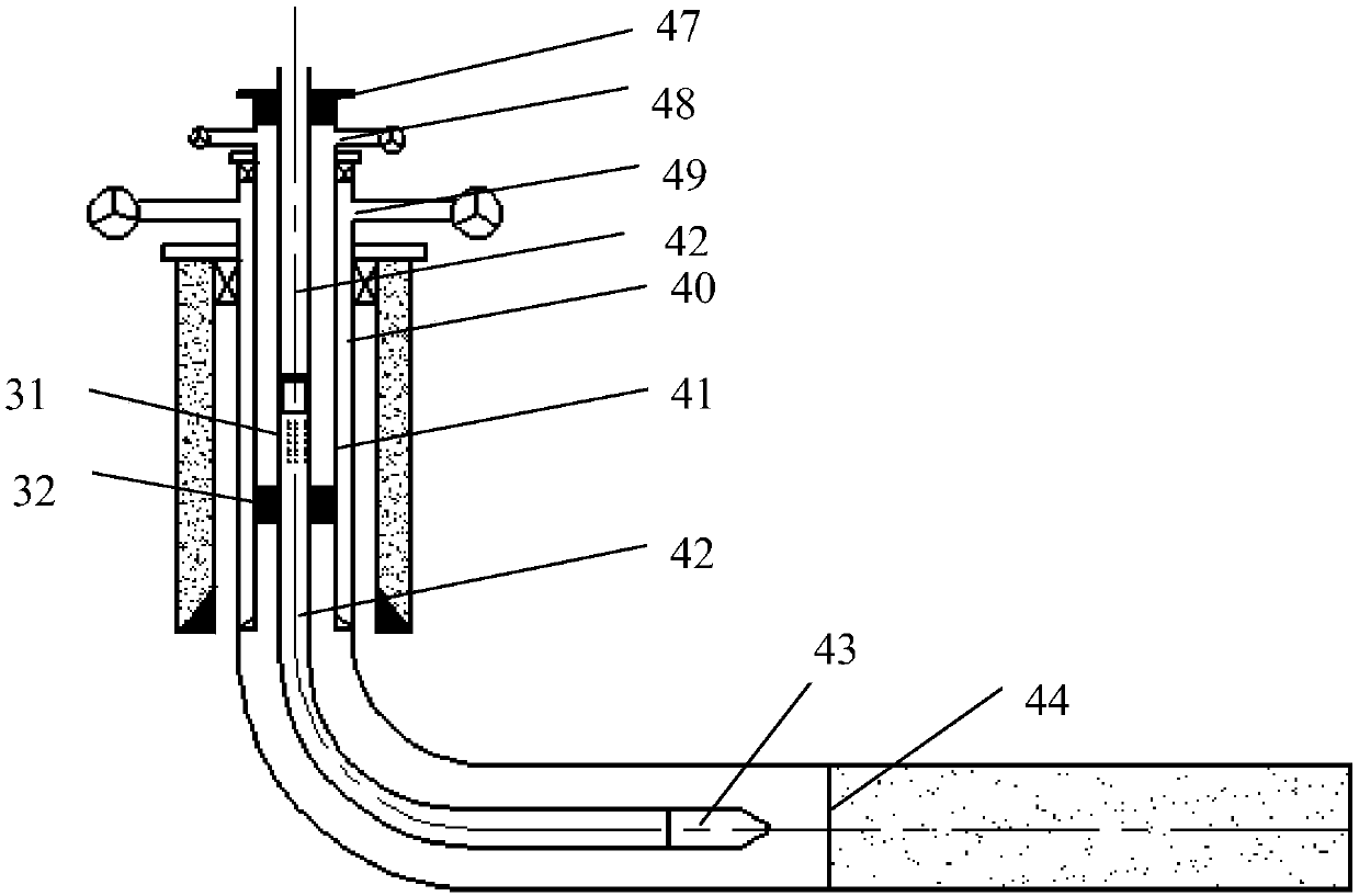 Coal bed gas sand flushing pipe string and its sand flushing method