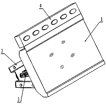 Angle adjusting device for display screen of automobile dashboard
