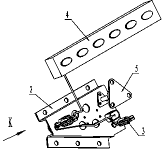 Angle adjusting device for display screen of automobile dashboard