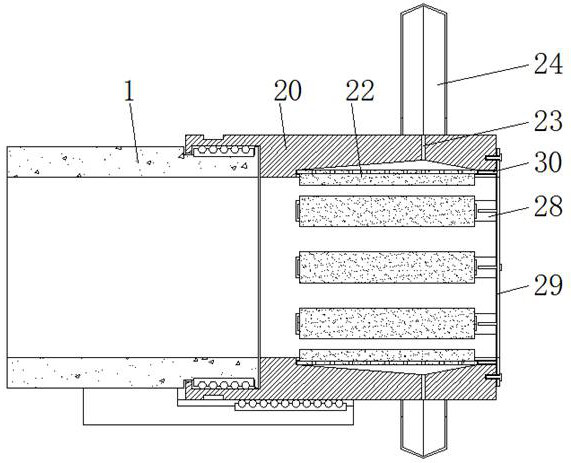 Water-cooling circulation device for production of corrugated pipes