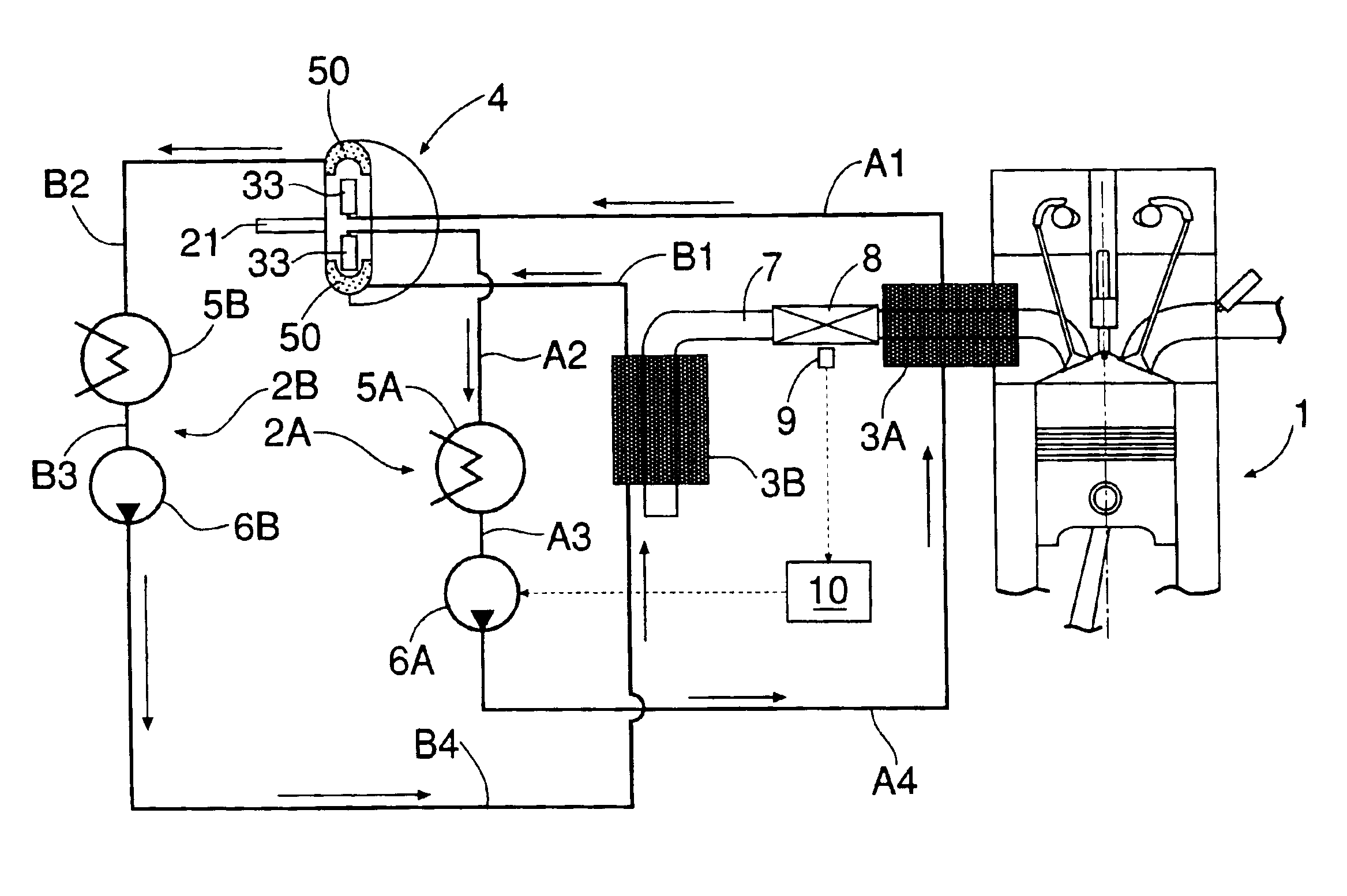 Rankine cycle device of internal combustion engine
