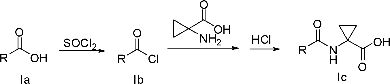 Preparation and activity of aryl formyl amino cyclopropanecarboxylic acid