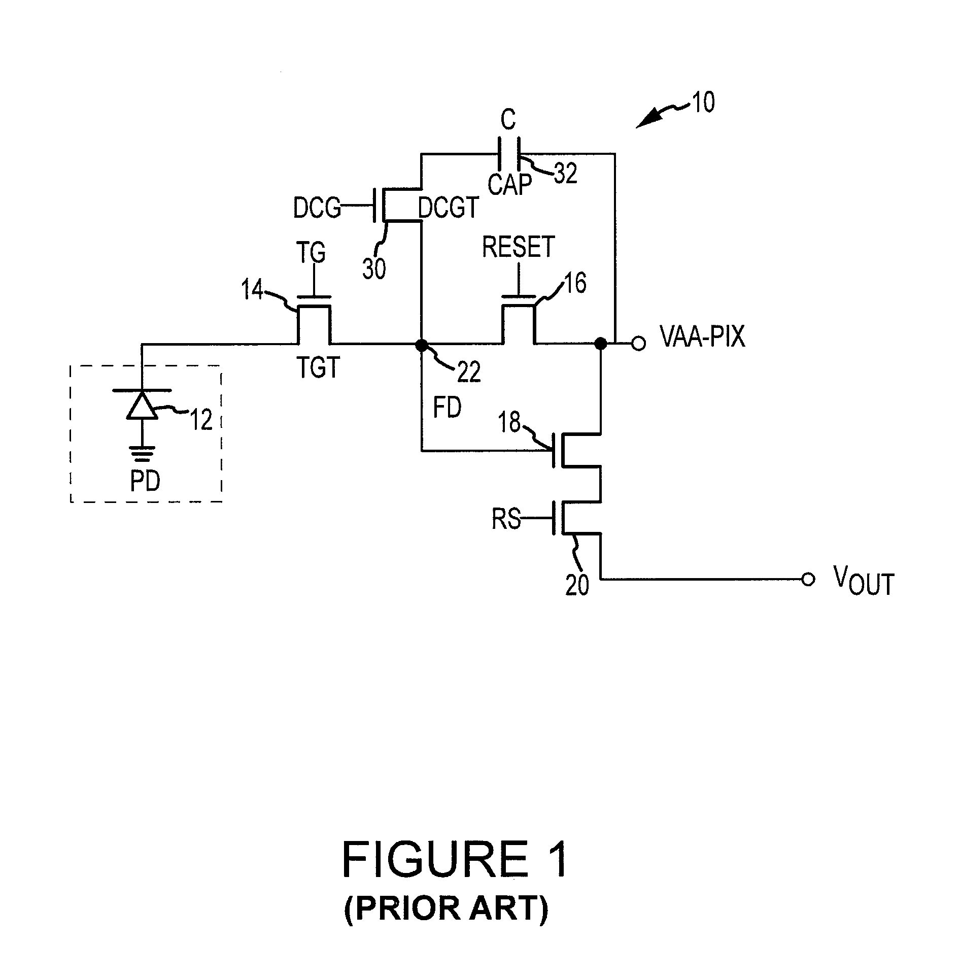 Method and apparatus for controlling dual conversion gain signal in imaging devices