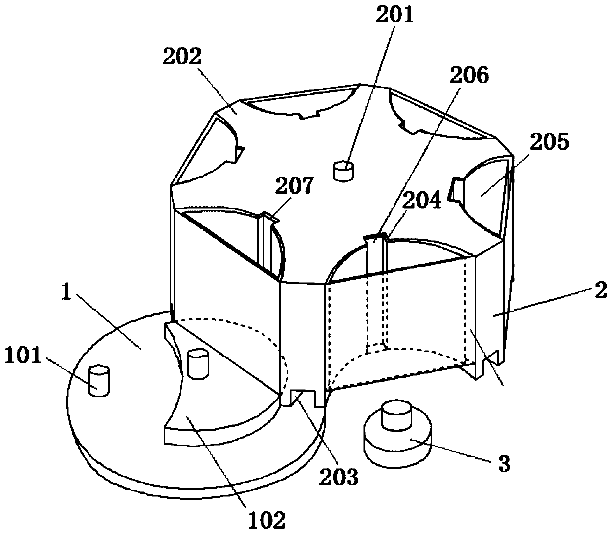 Storage device and method of soil collected by robot
