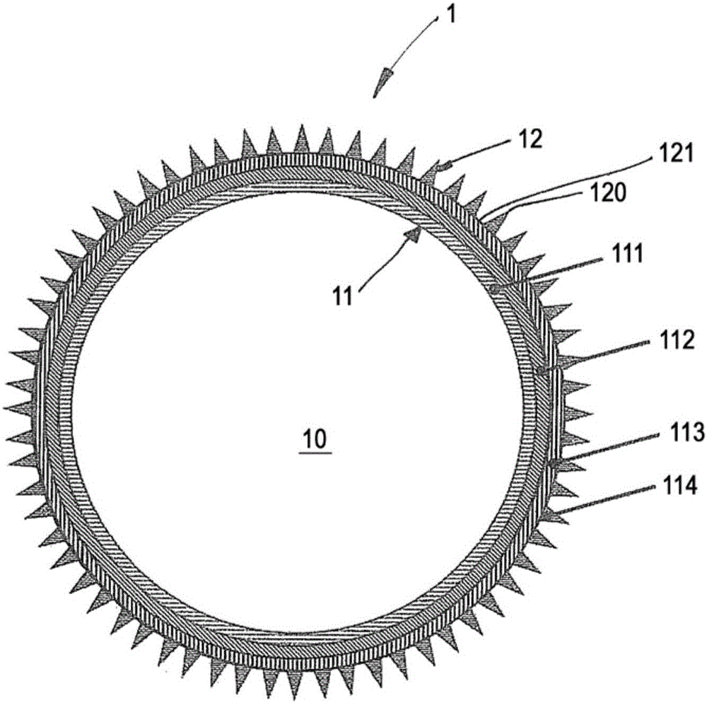 Embossing roller