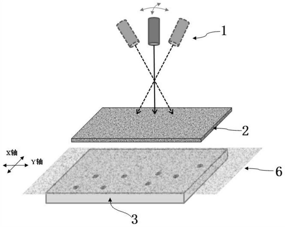 Lensless fluorescence microscopic imaging device and image reconstruction method thereof