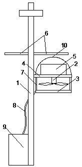 Solar street lamp pole