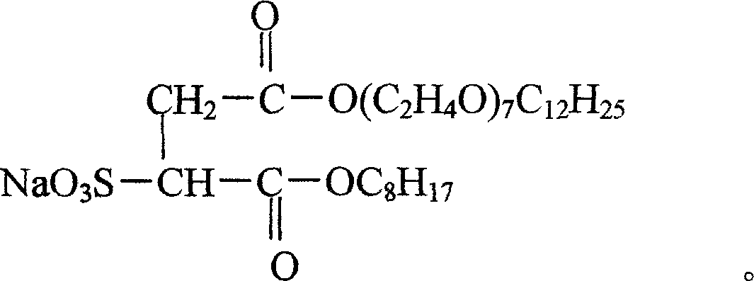 Sodium lauryl polyoxyethylene (7) octyl sulfosuccinate and its preparing process