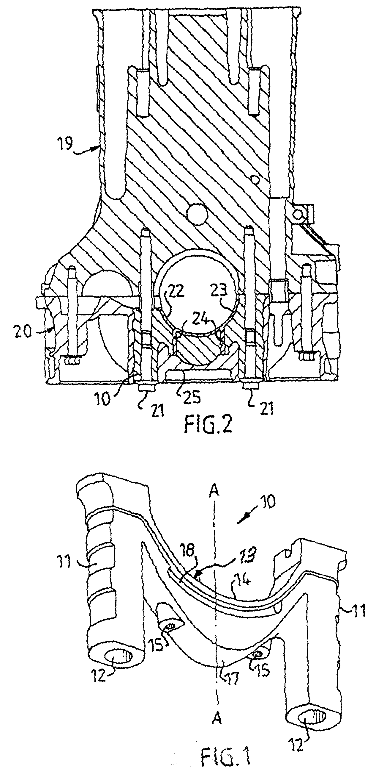 Main bearing cap for internal combustion engines