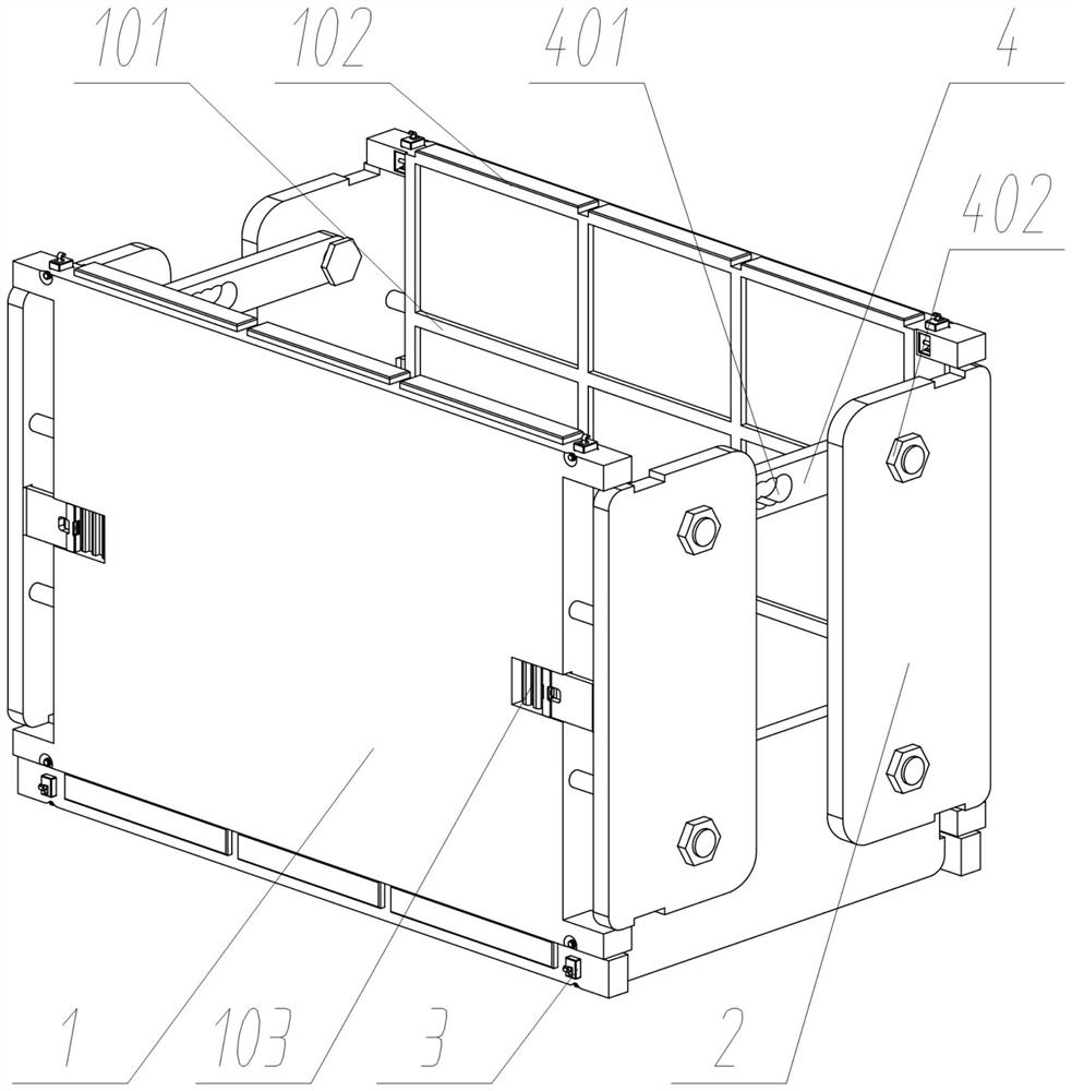 Logistics box structure convenient to disassemble and assemble