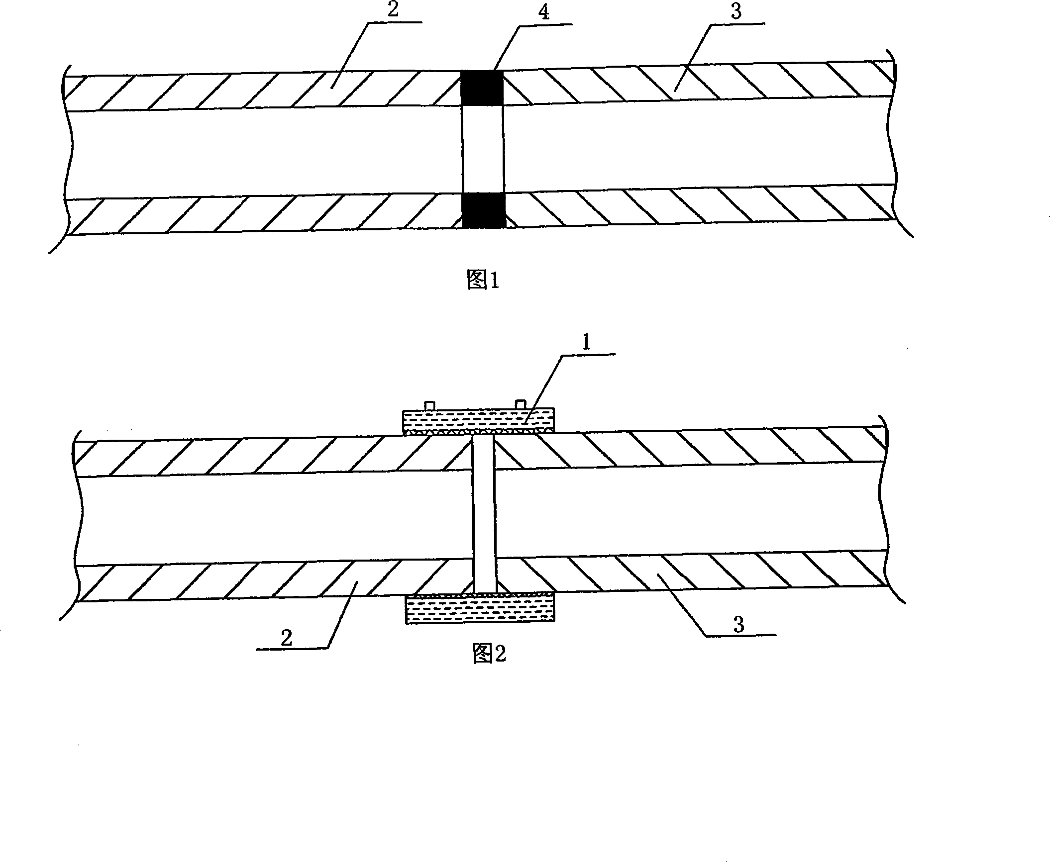 Plastic composite pipe hot melt butt-joint heating heat-sealing composite connecting method