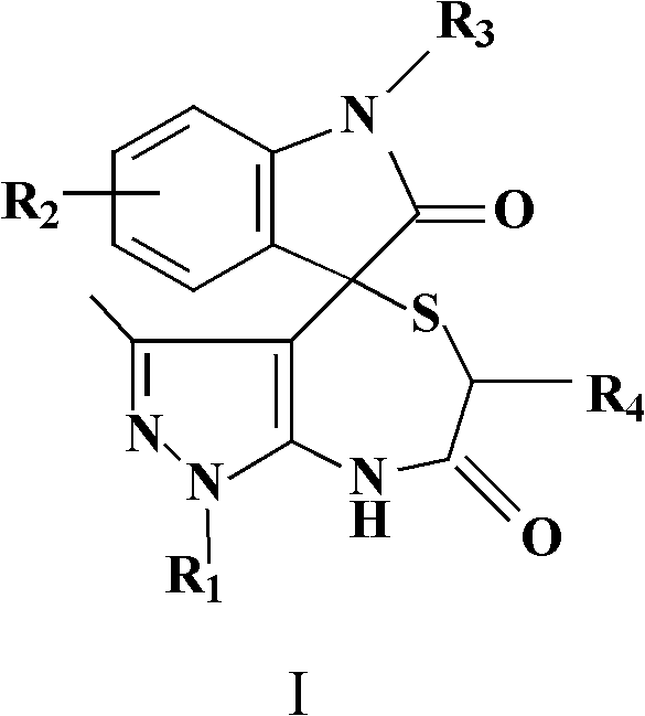 Spiro-heterocyclic compound containing indole structures and preparation method of spiro-heterocyclic compound