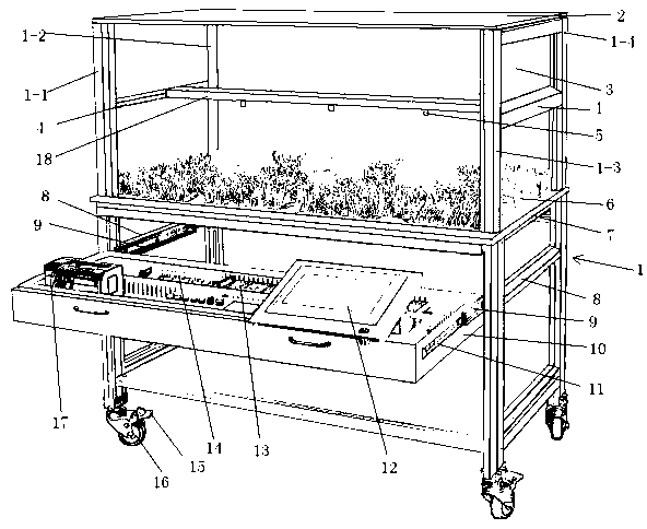 Modern agricultural facility technology practical training assessment device