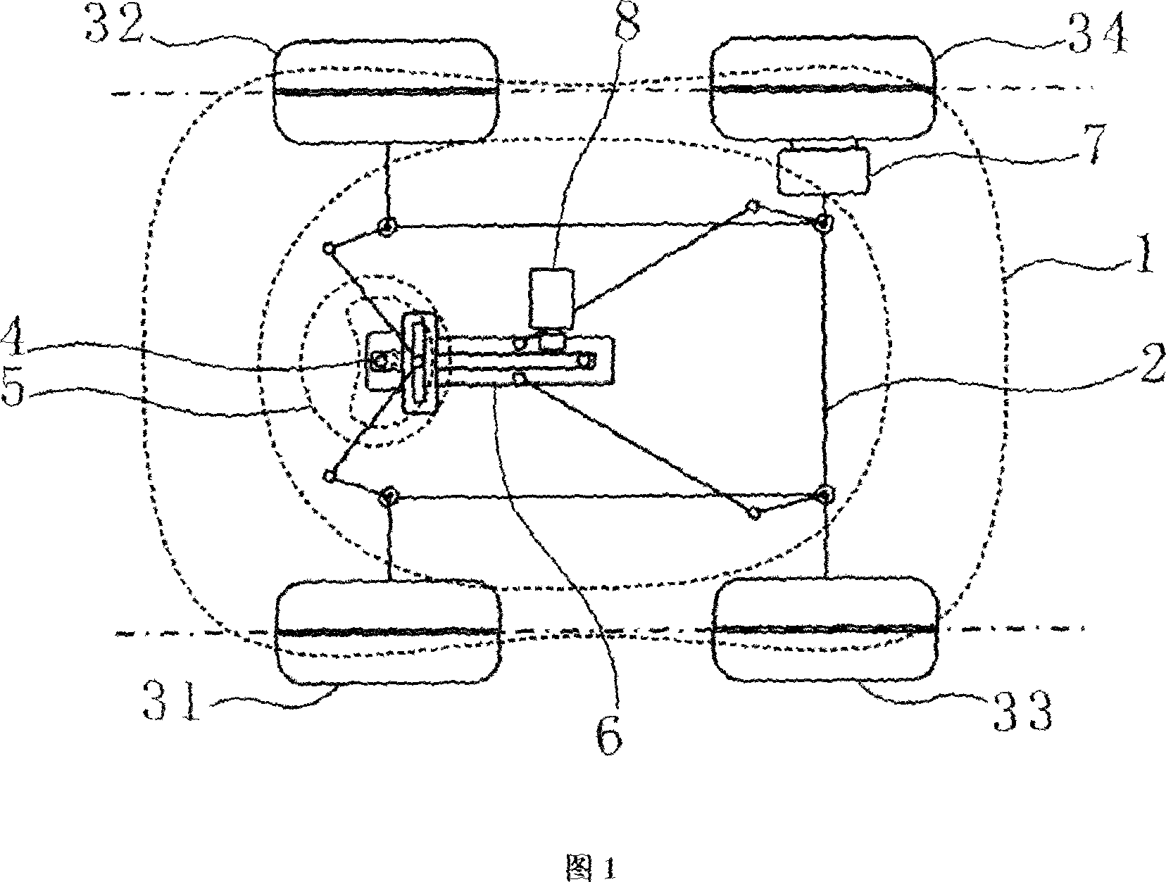 Child quadricycle possessing rotation function in place