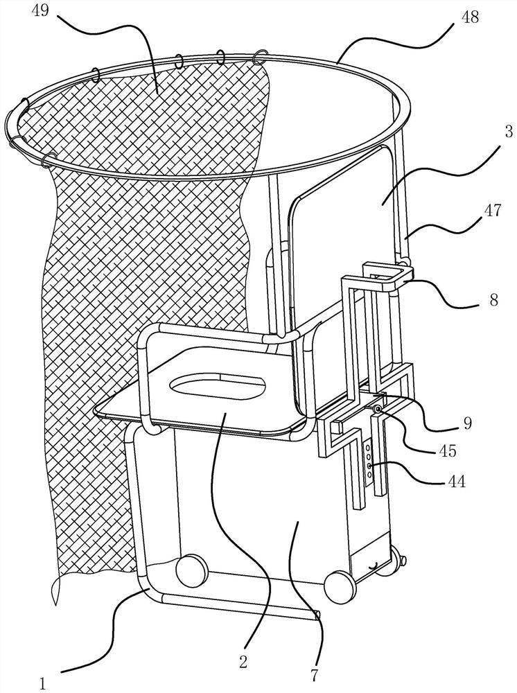 Hospital seat device facilitating excrement and urine collection