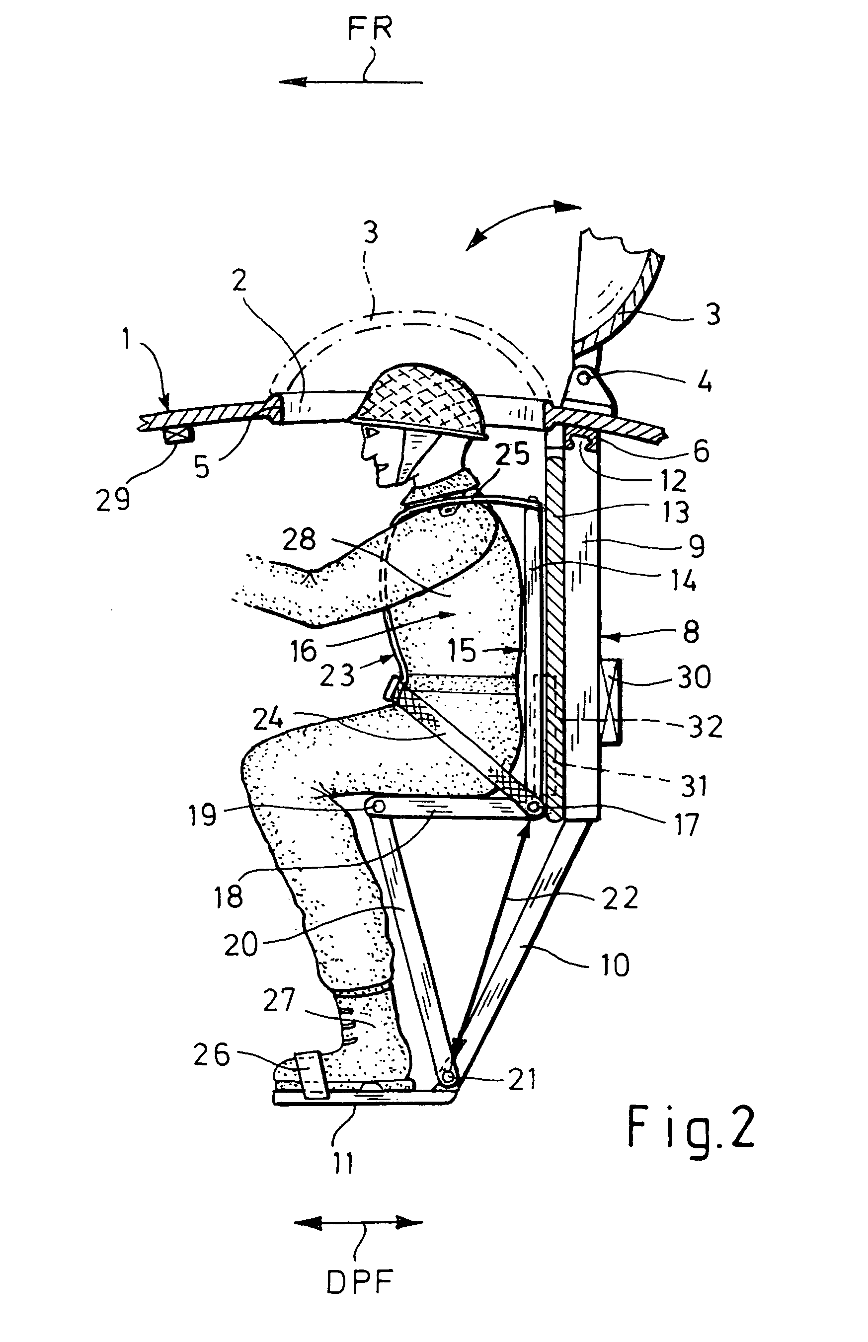Apparatus for positioning an occupant of a vehicle