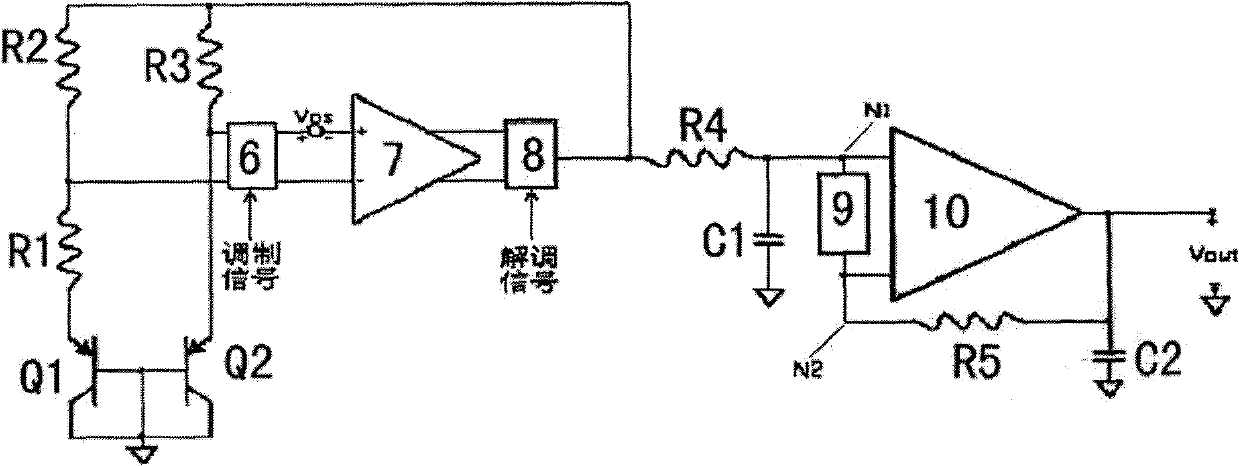 Band-gap reference source circuit with stable low-offset and low-noise noise chopped wave