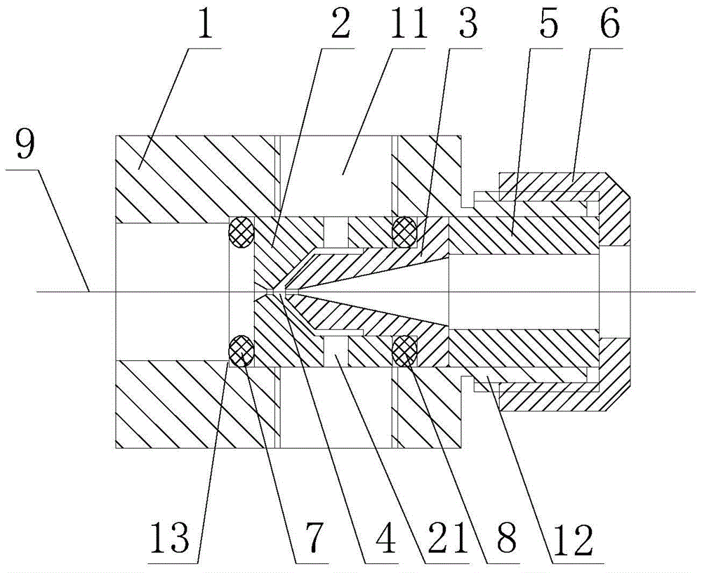 A two-color optical fiber coloring mold