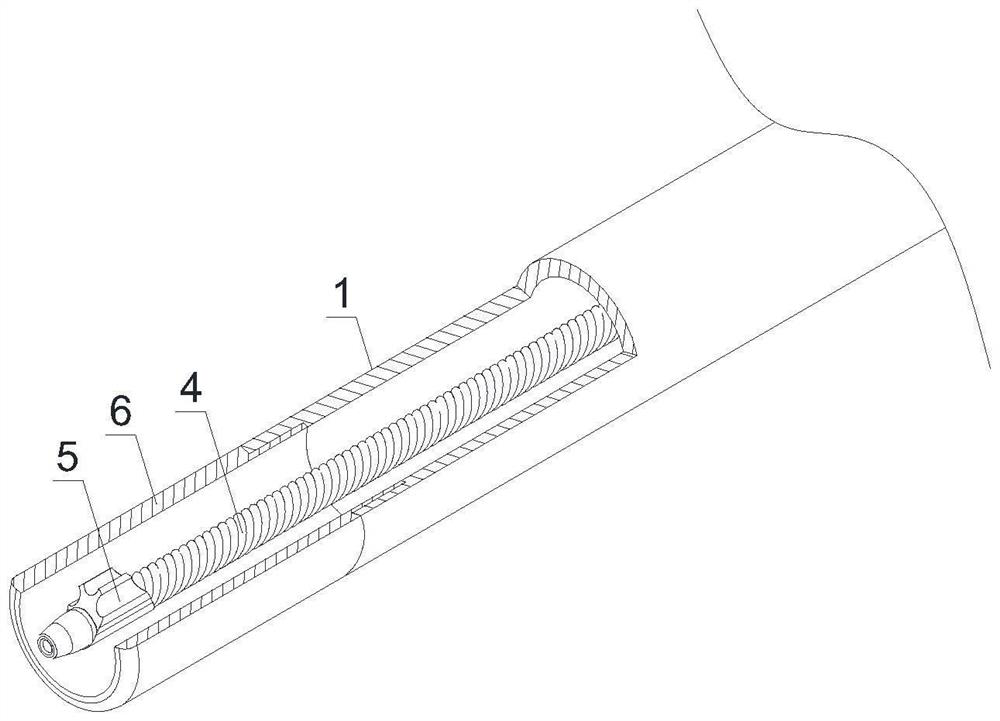 Rail type mechanical thrombus aspiration catheter