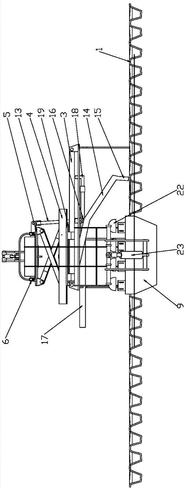 Slagging mechanism of electrolytic aluminum liquid slag breaking machine