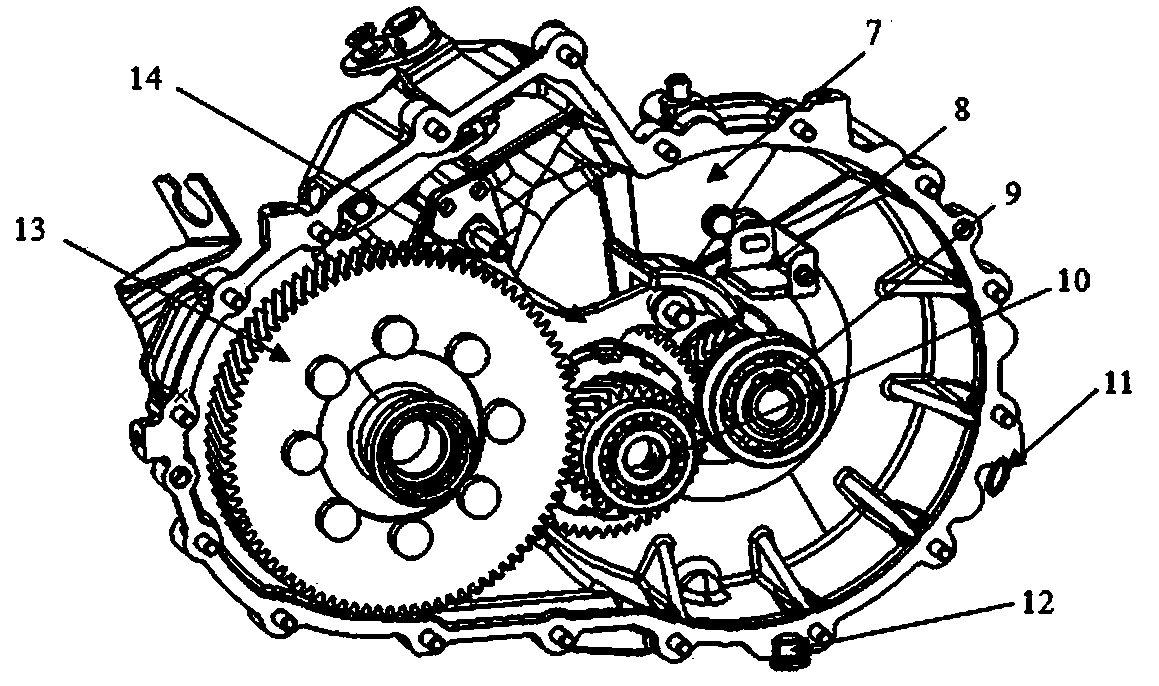 Electric driving transmission system for electric vehicle