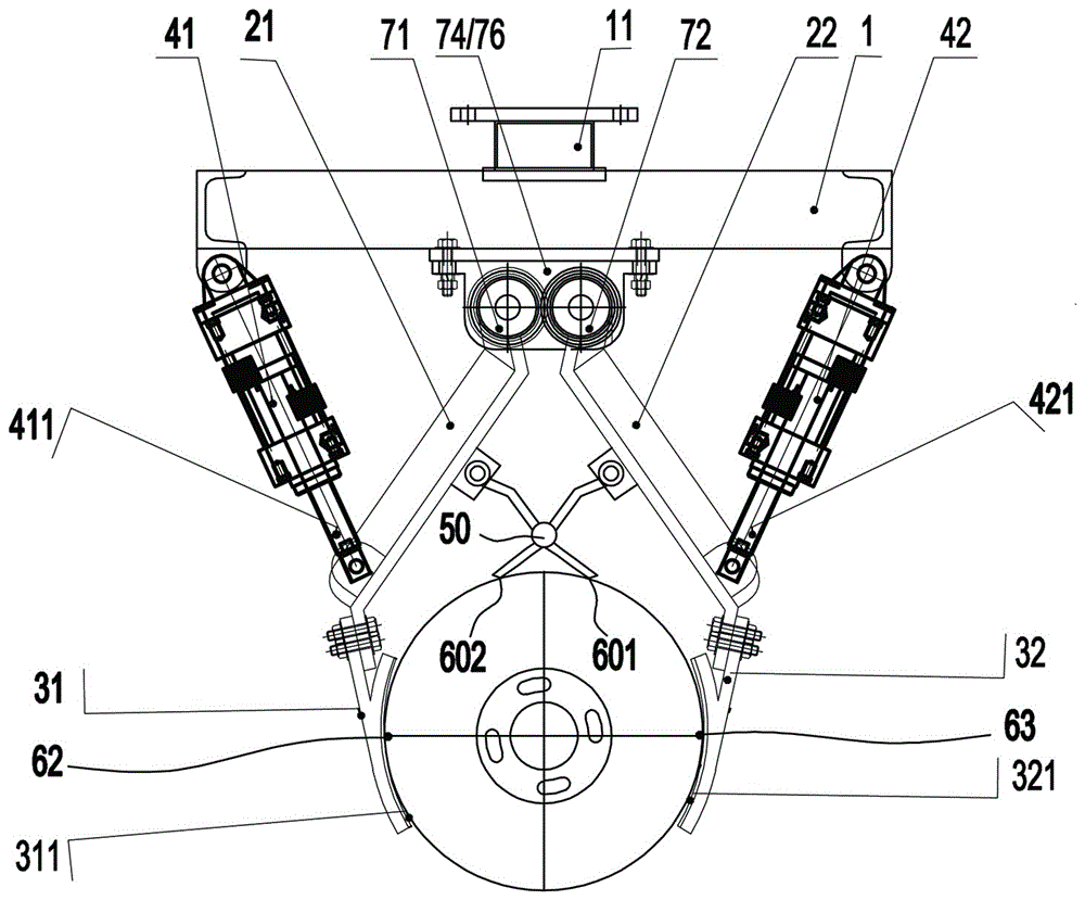 Robotic automatic concentric grabbing gripper for water heater liner that can be mixed