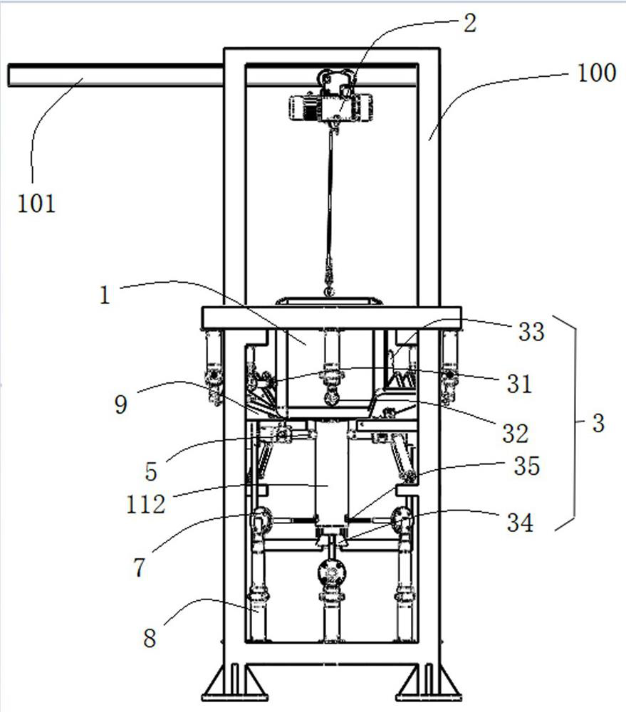 Automatic ton bag unpacking device and method