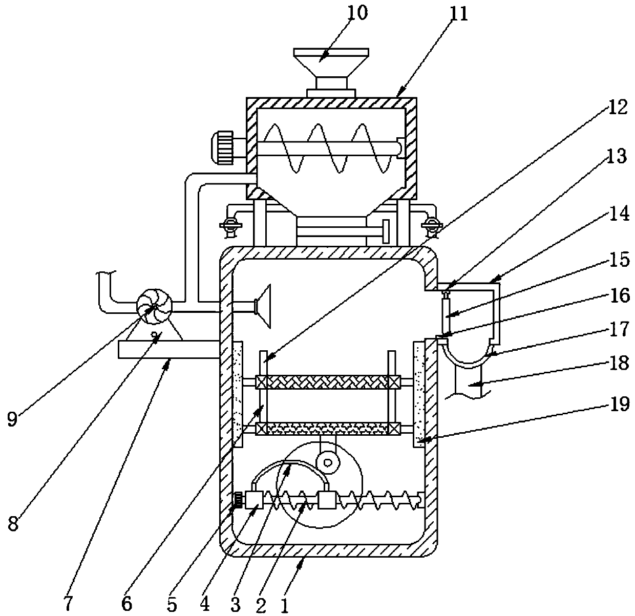 Seed screening device for agricultural experiment seedling