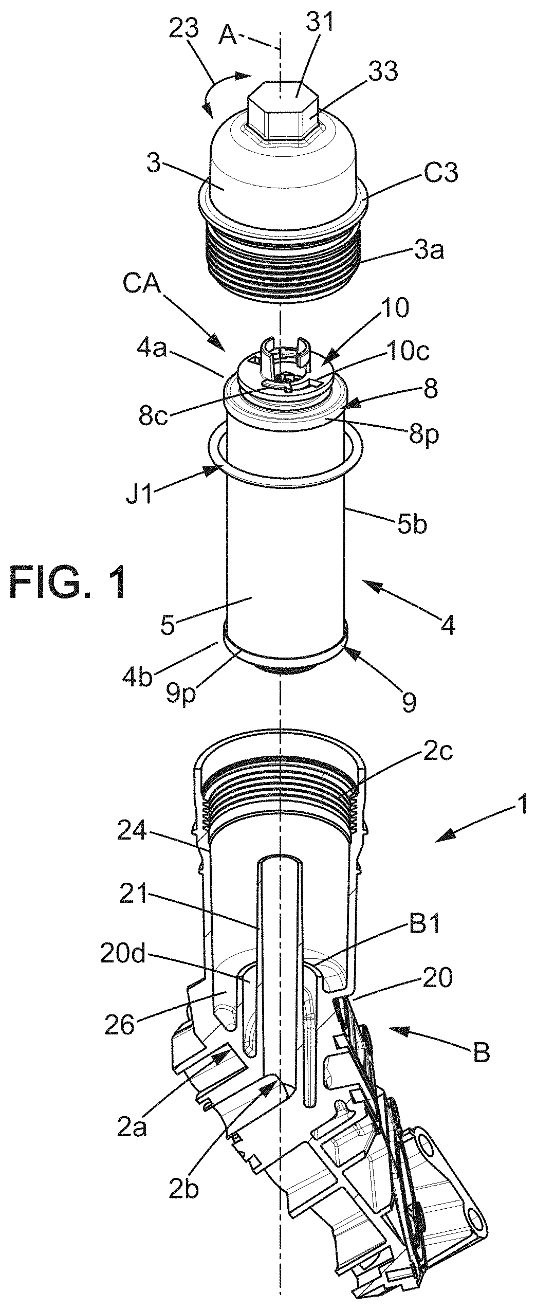 Filter and removable cartridge including a bypass valve