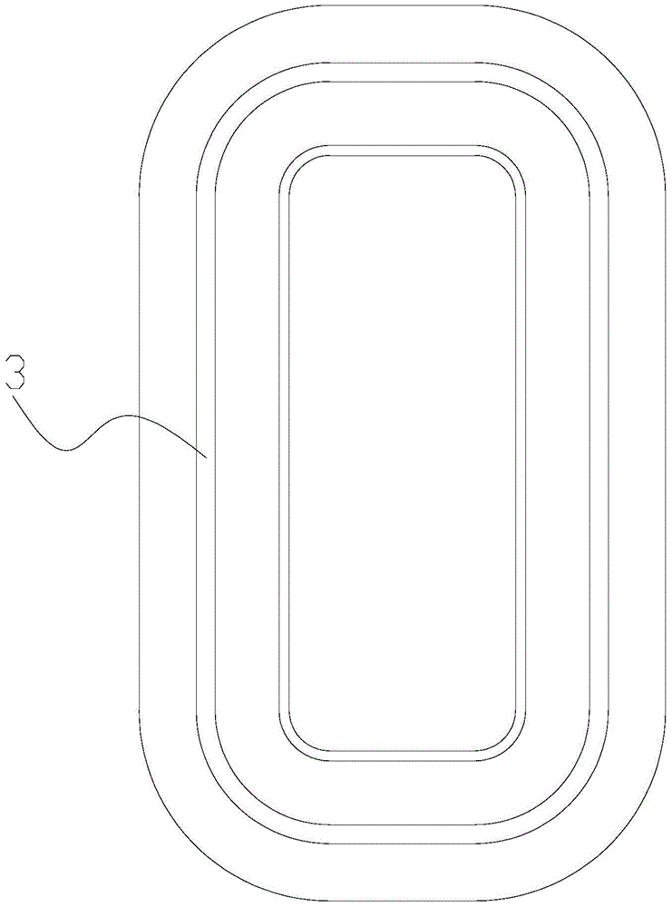 A hollow three-dimensional wound iron core and its manufacturing process