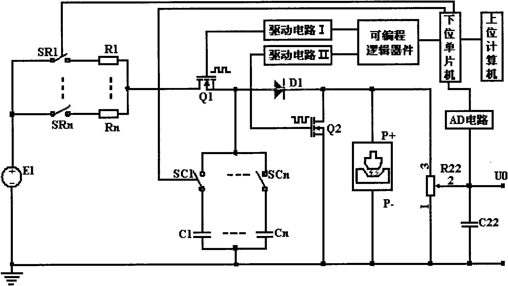 Two-stage limited pulse width precision electrical discharge pulse power source