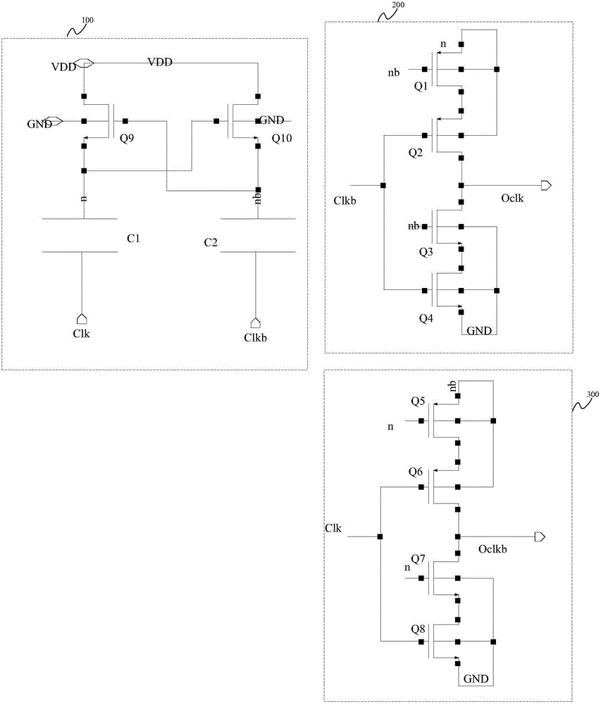Clock voltage-multiplying circuit and charge pump