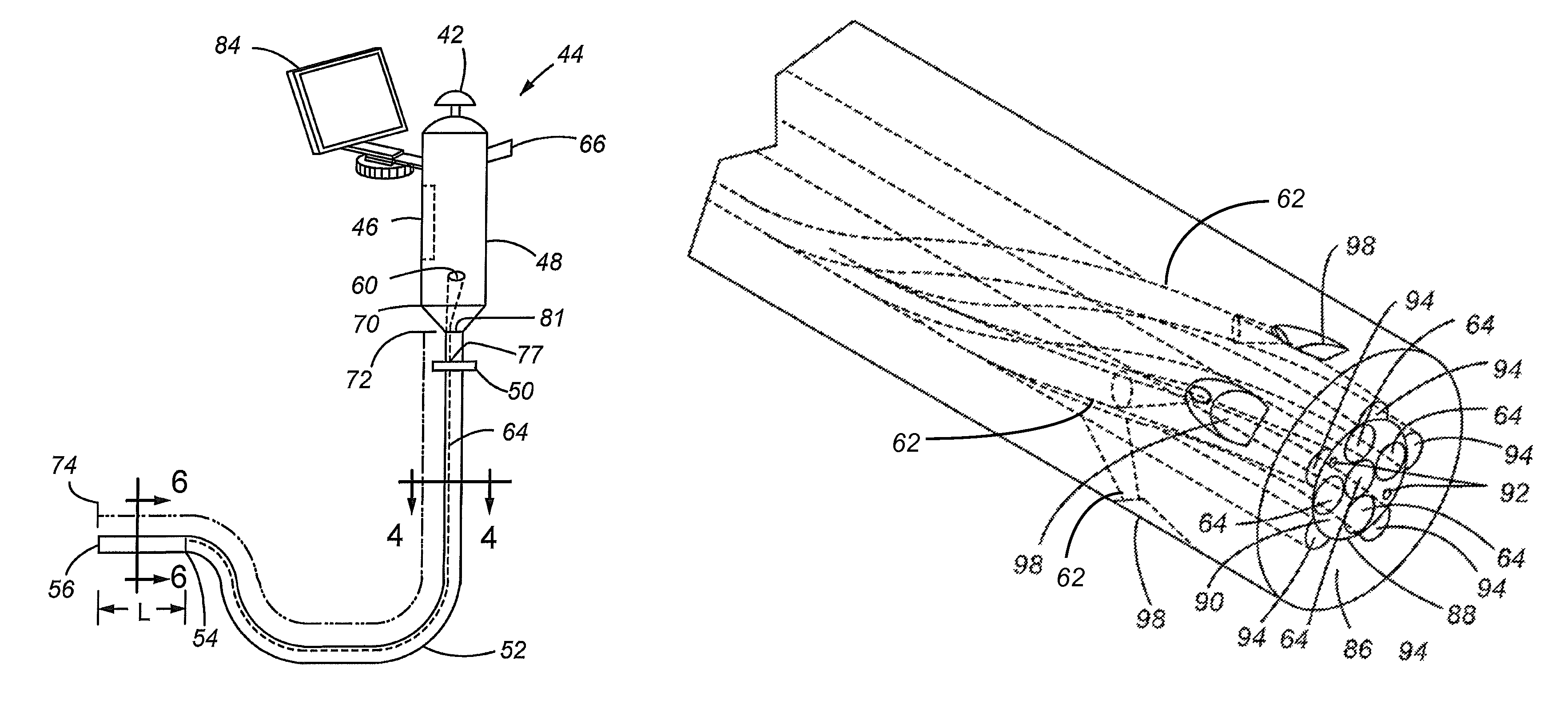 Modifications in endoscope apparatus, using fluid and gas dynamics, and methods for improving visibility during endoscopy