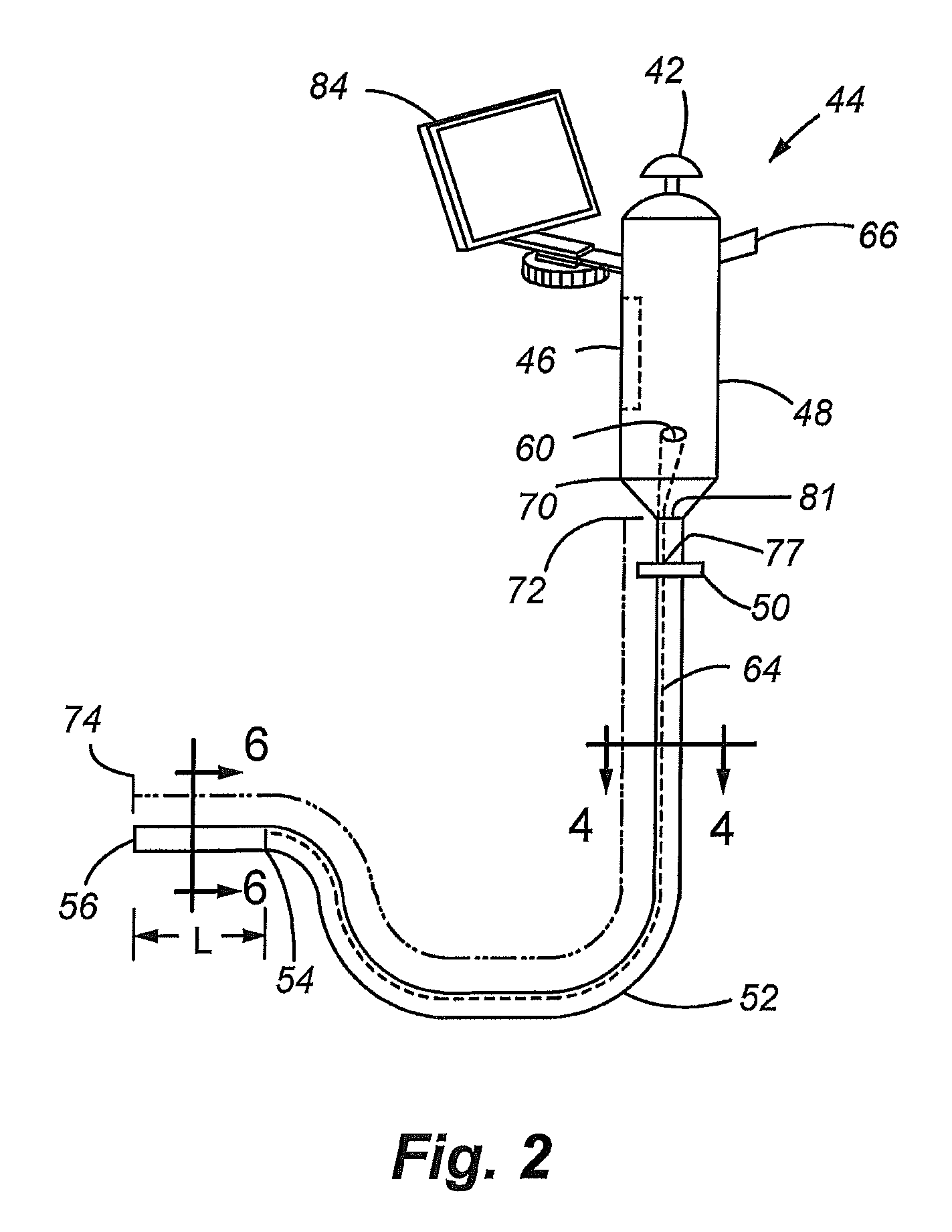 Modifications in endoscope apparatus, using fluid and gas dynamics, and methods for improving visibility during endoscopy