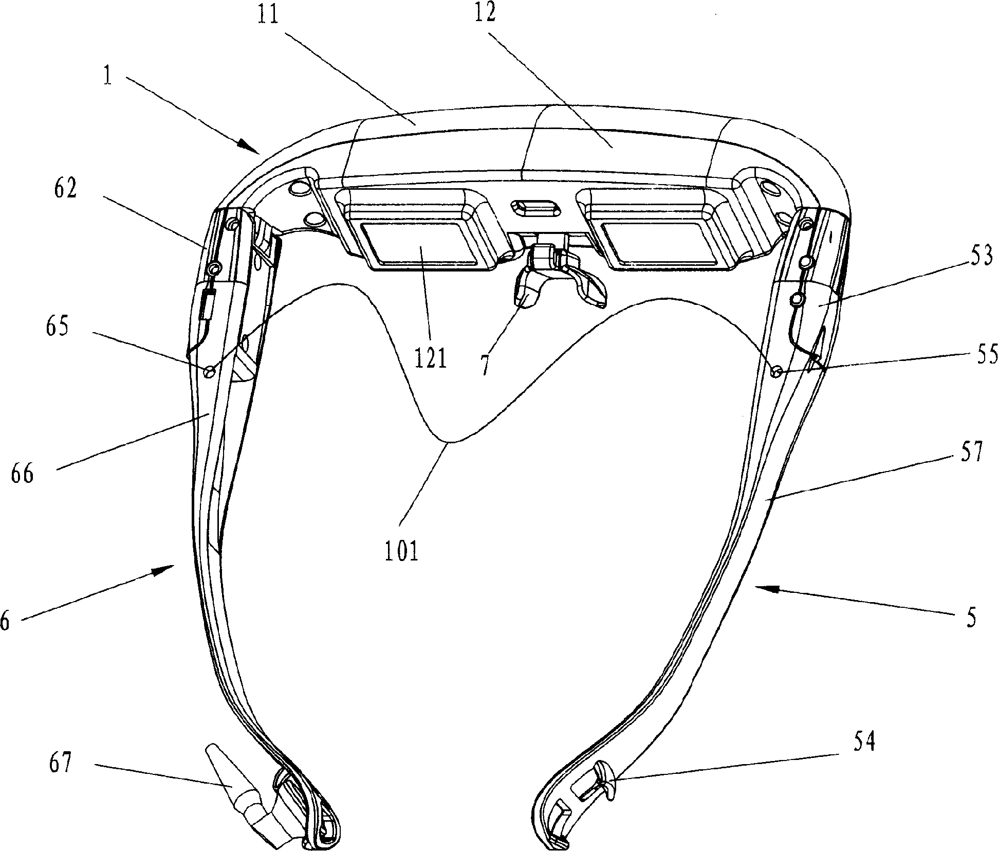 Method and device for preventing eye tiredness in wearing head-wearing glasses display