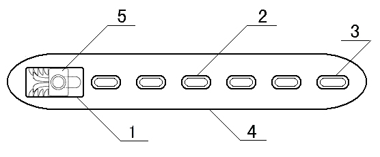 Trace slide type unstressed shielding steel plate