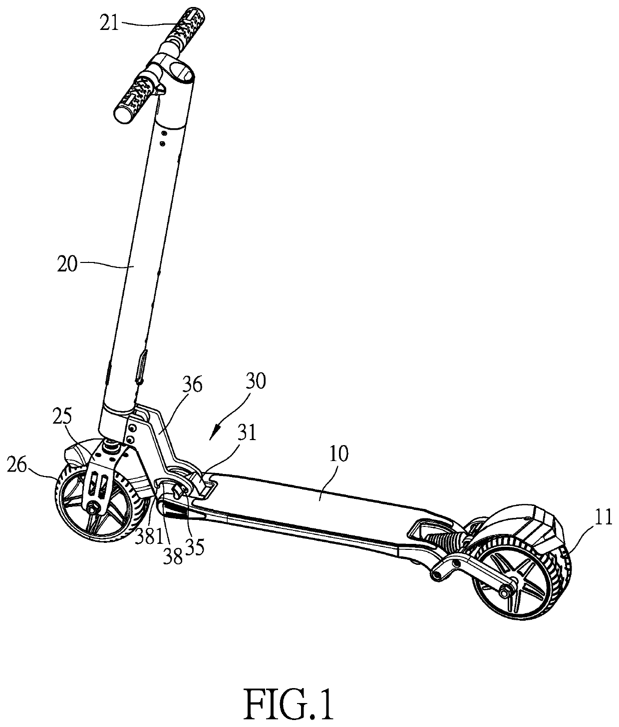 Structure of kick scooter