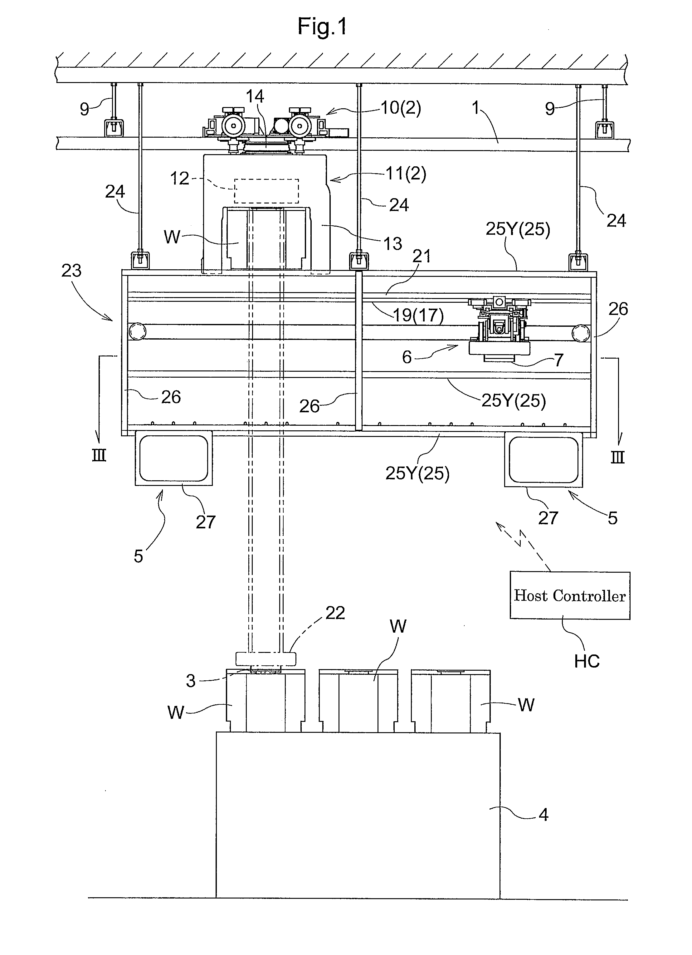 Article transport facility with intermediate transfer device