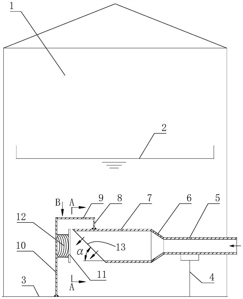 An oil storage tank oil inlet device