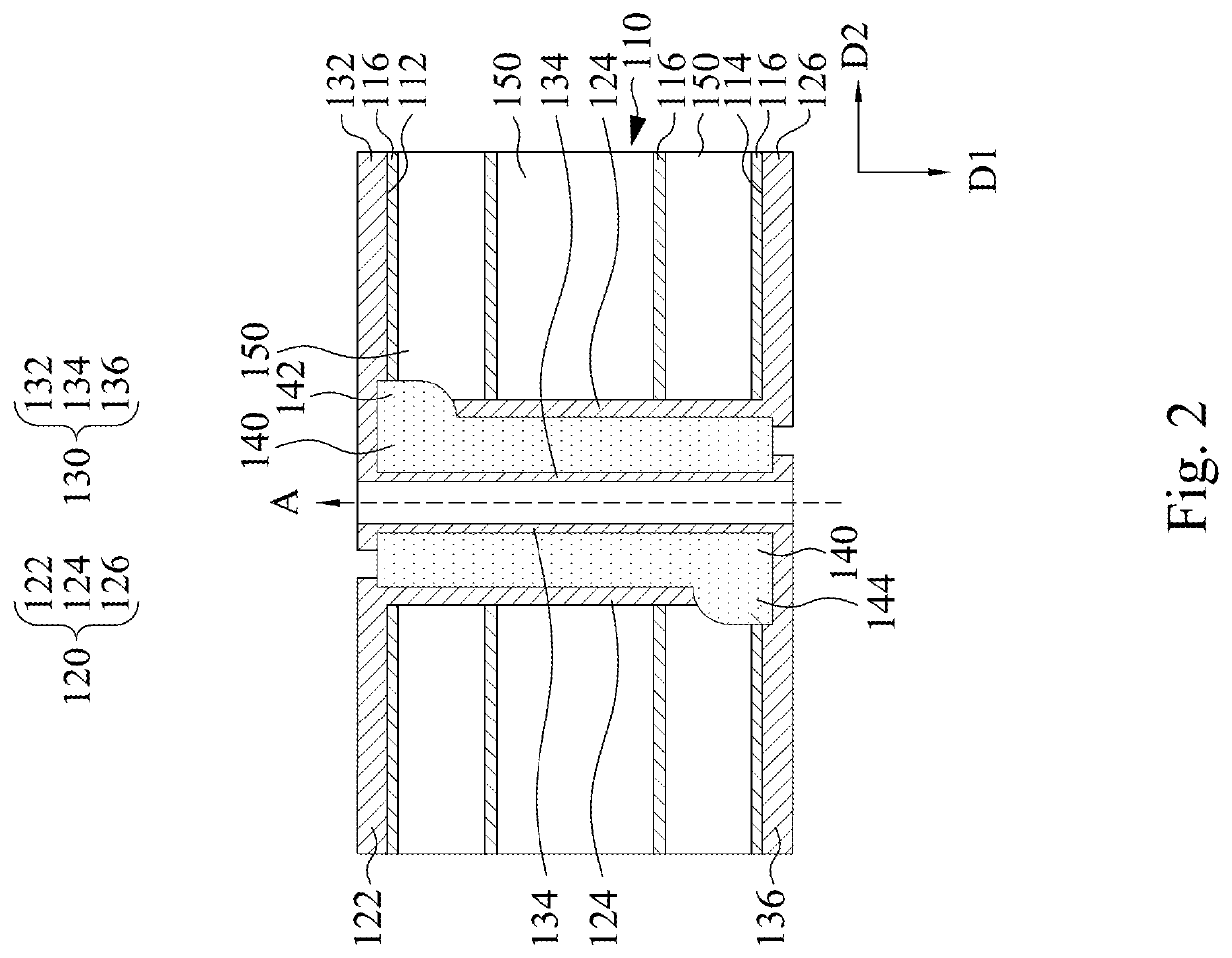 Co-axial via structure and manufacturing method of the same