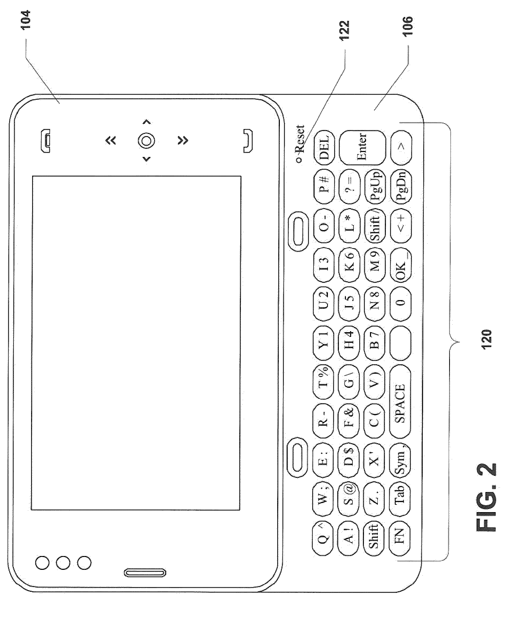 Keyboard for a portable computing device