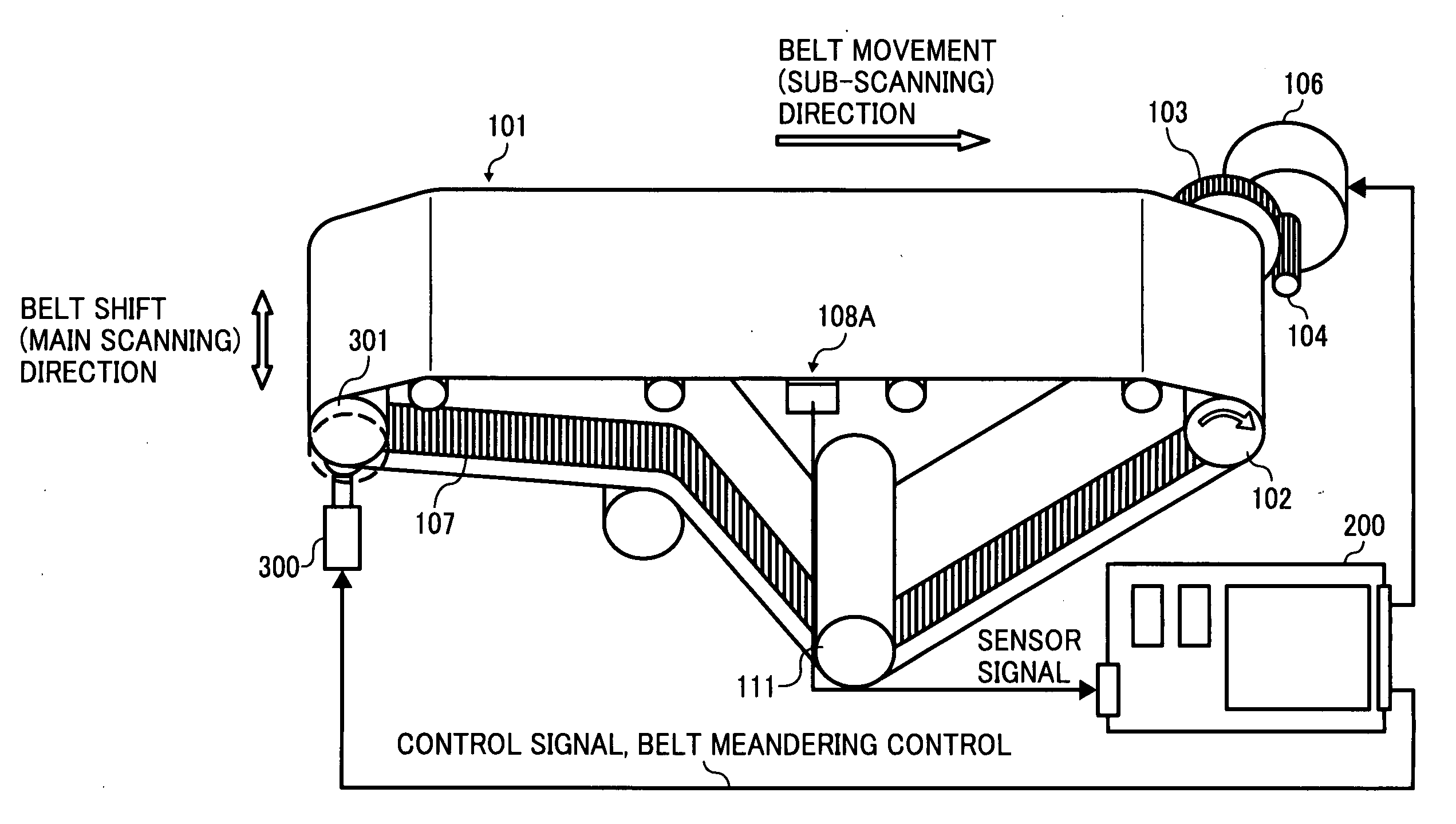 Belt moving device and image forming apparatus using same